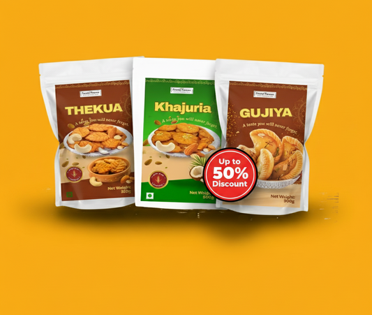 Authentic Homemade Thekua, Khajuria & Gujiya Crispy & Sweet Snack